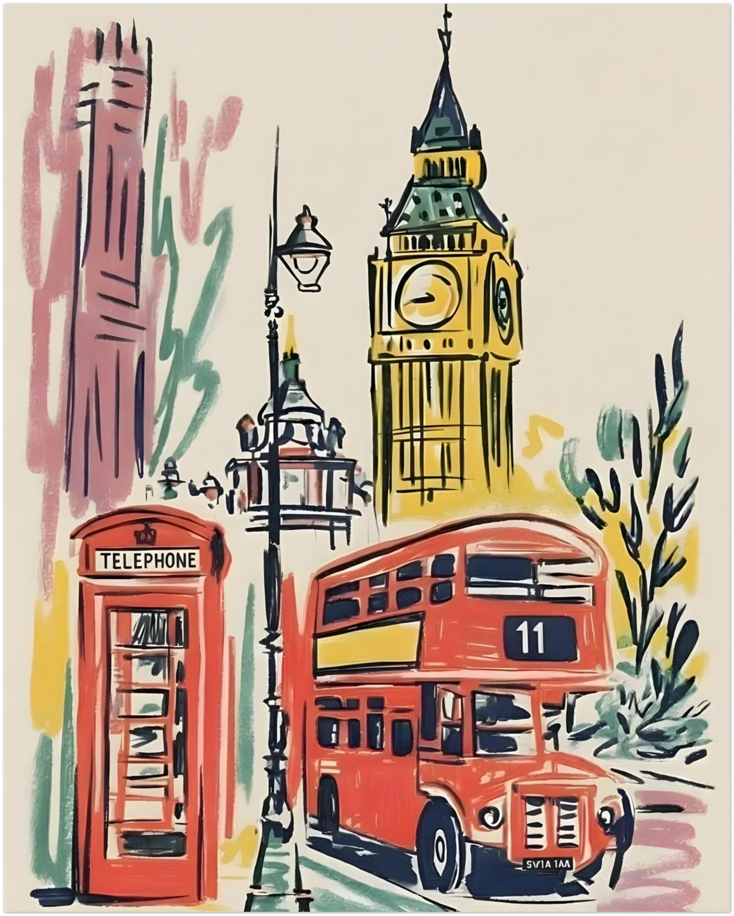 Illustrated London City Travel Print - CITTRA Collective