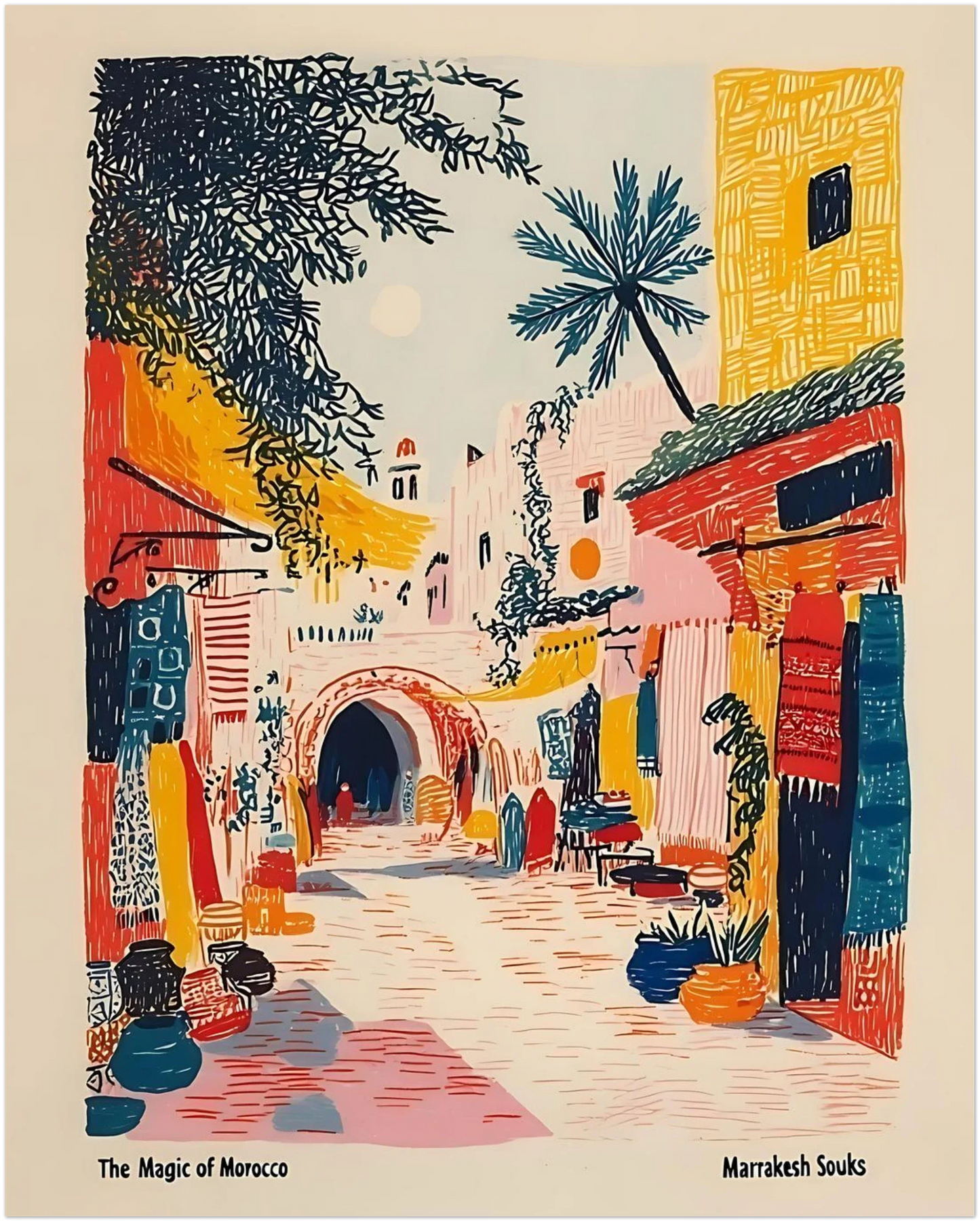 Marrakesh Souks Cultural Art Print - CITTRA Collective