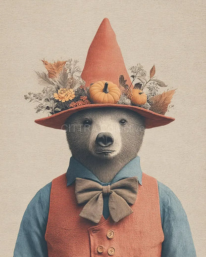 Halloween Vintage Animal Portrait Midjourney Prompt - CITTRA Collective