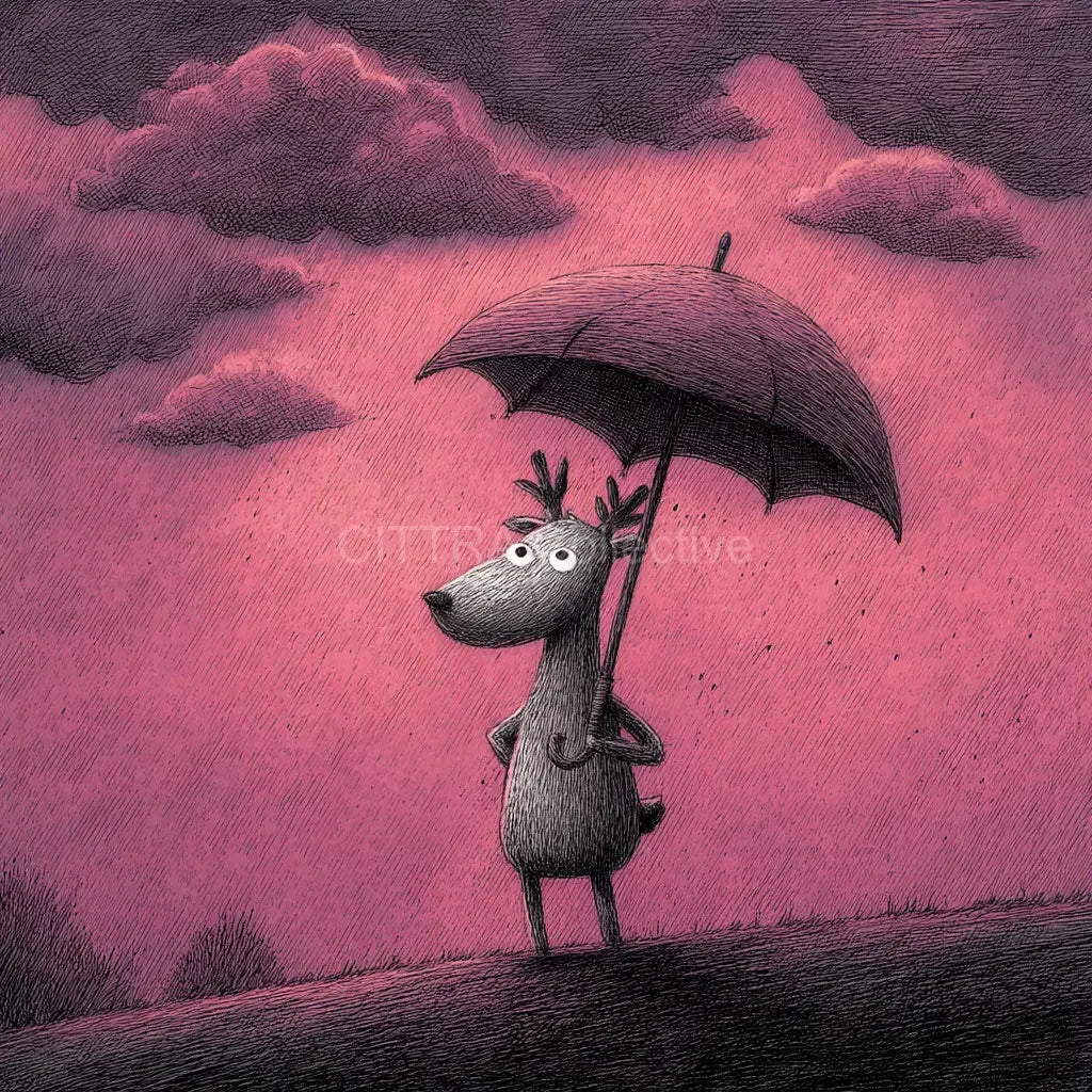 Whimsical Animals in Rain Midjourney Prompt - CITTRA Collective