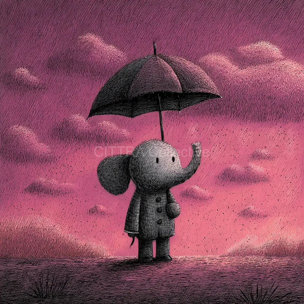 Whimsical Animals in Rain Midjourney Prompt - CITTRA Collective