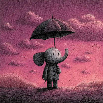 Whimsical Animals in Rain Midjourney Prompt - CITTRA Collective