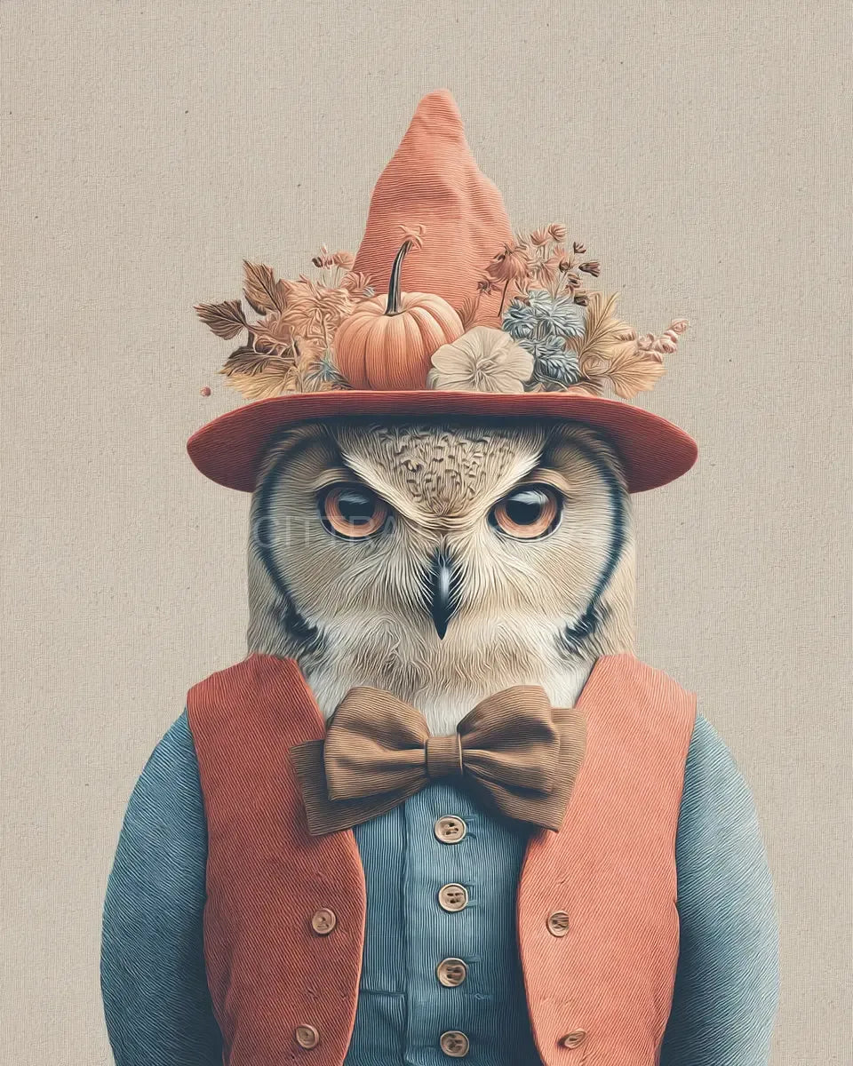 Halloween Vintage Animal Portrait Midjourney Prompt - CITTRA Collective