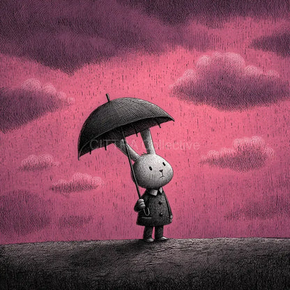 Whimsical Animals in Rain Midjourney Prompt - CITTRA Collective