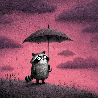 Whimsical Animals in Rain Midjourney Prompt - CITTRA Collective