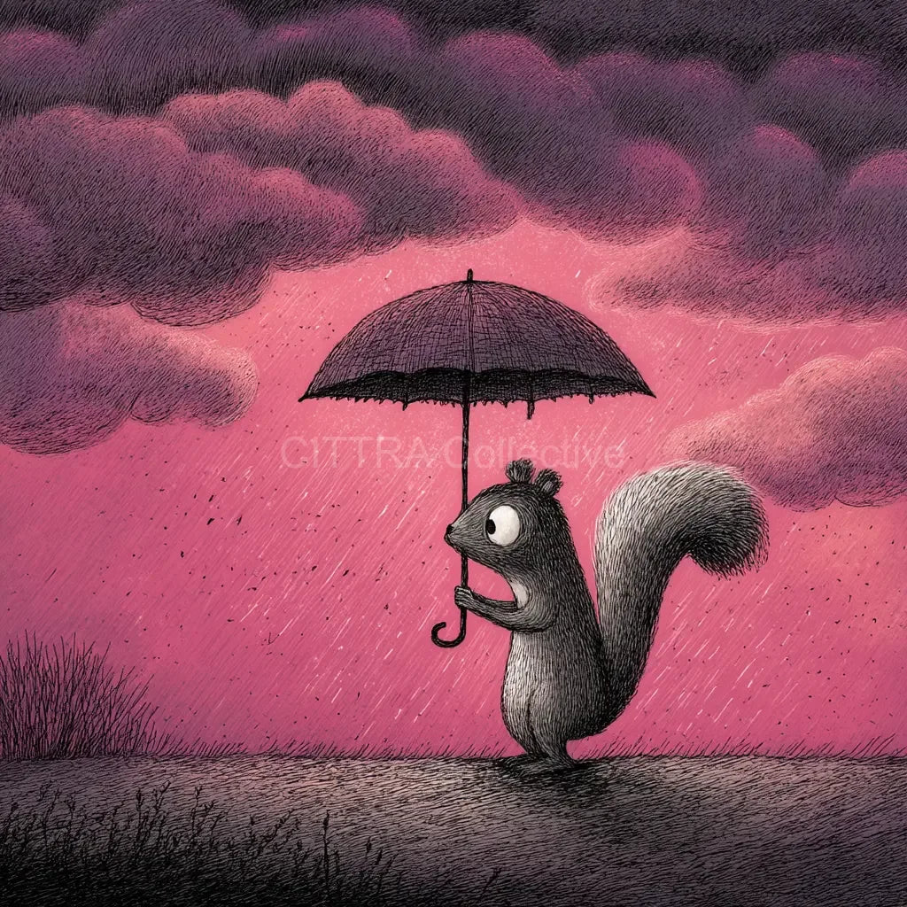 Whimsical Animals in Rain Midjourney Prompt - CITTRA Collective