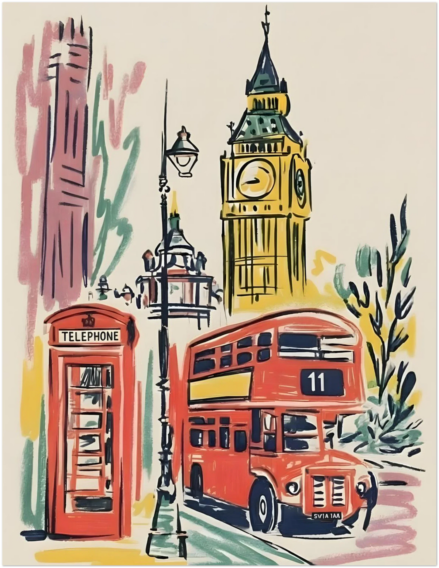 Illustrated London City Travel Print - CITTRA Collective