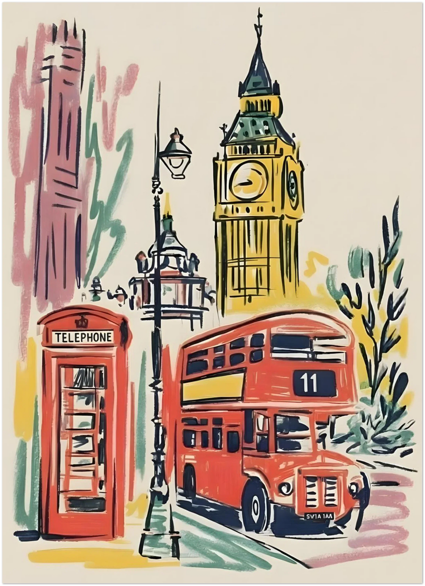 Illustrated London City Travel Print - CITTRA Collective