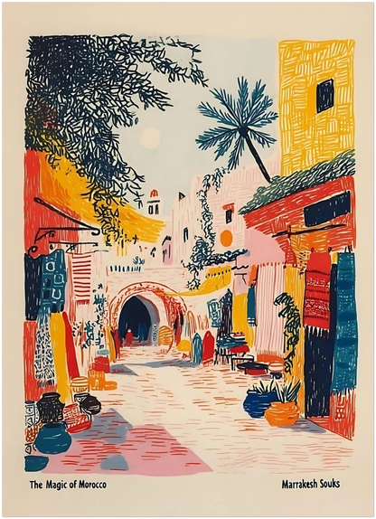 Marrakesh Souks Cultural Art Print - CITTRA Collective
