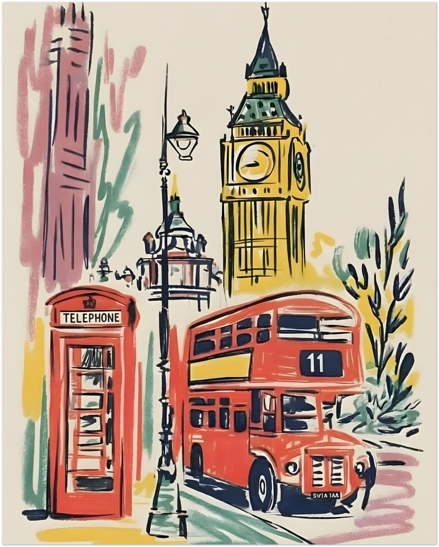 Illustrated London City Travel Print - CITTRA Collective