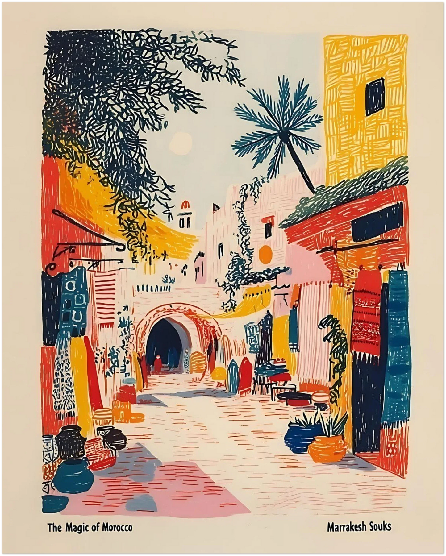 Marrakesh Souks Cultural Art Print - CITTRA Collective