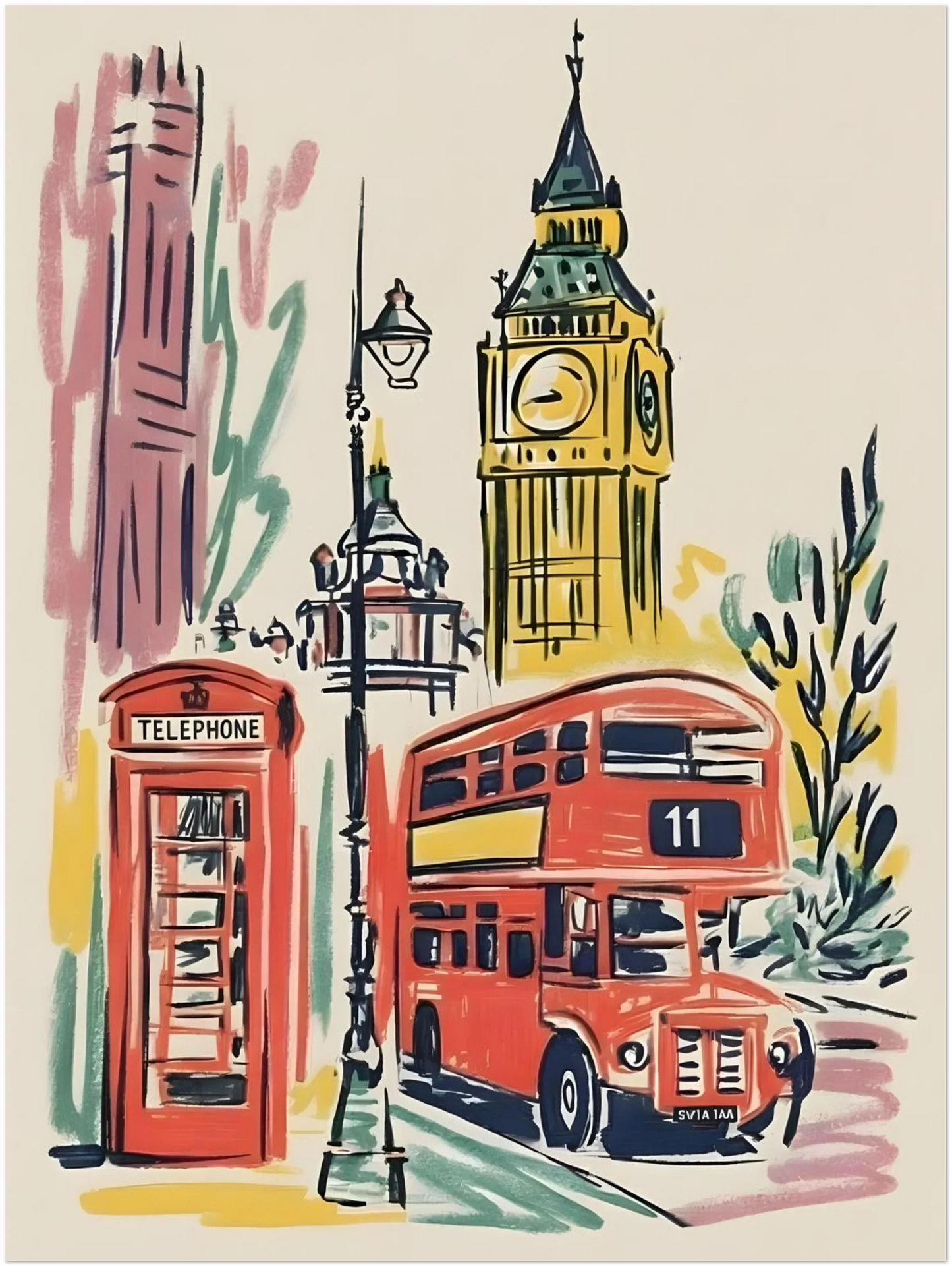 Illustrated London City Travel Print - CITTRA Collective