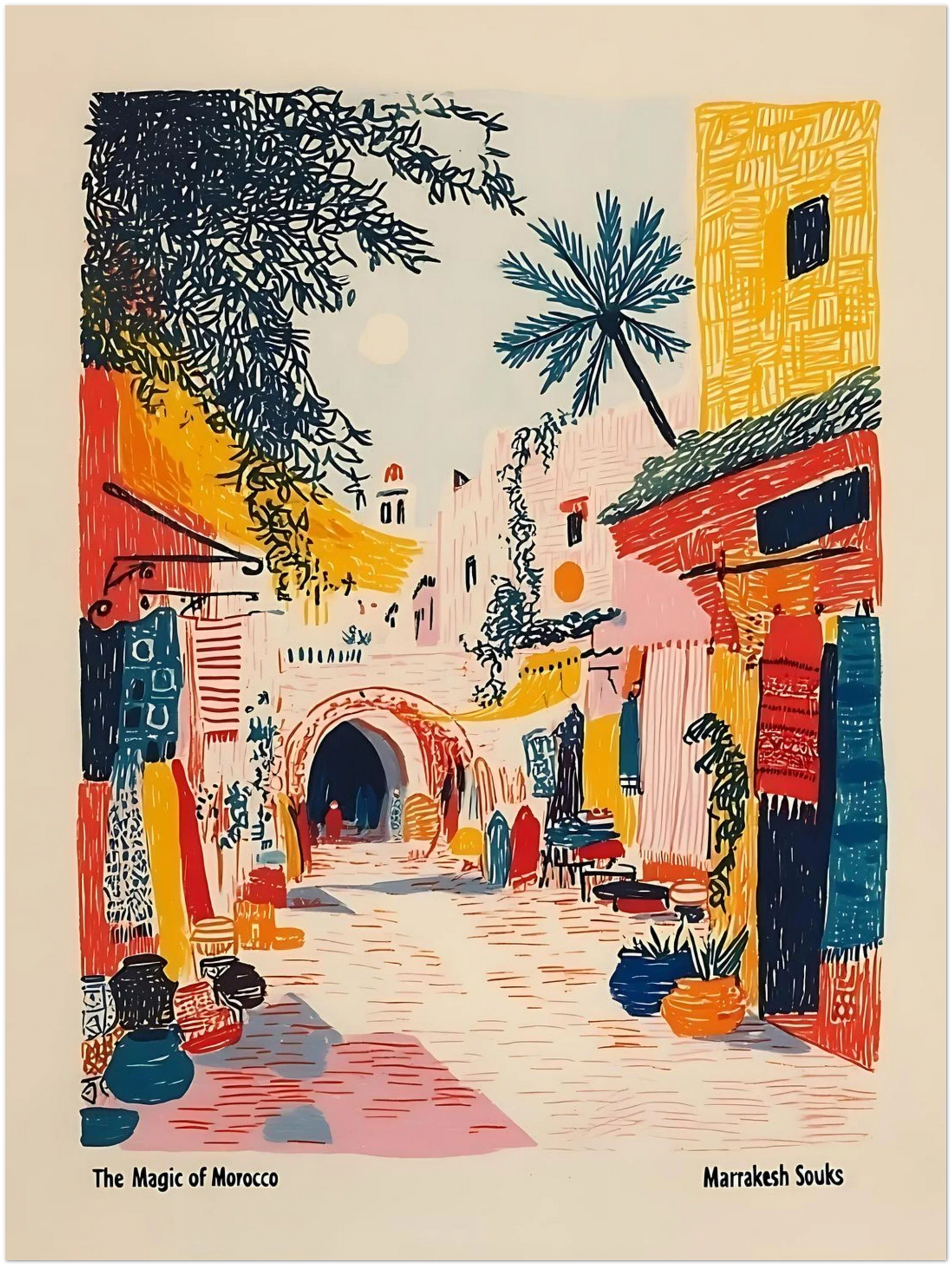 Marrakesh Souks Cultural Art Print - CITTRA Collective