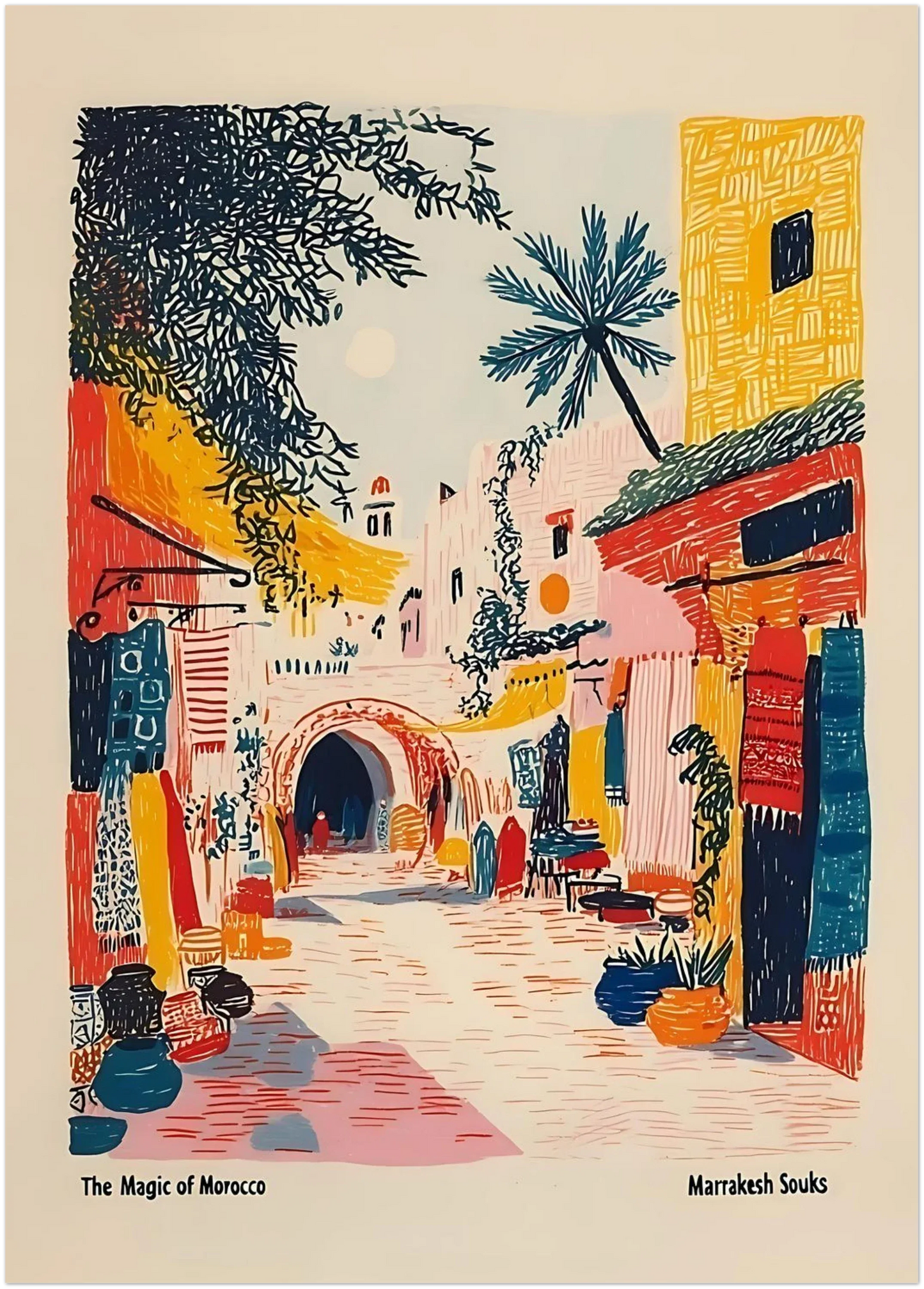 Marrakesh Souks Cultural Art Print - CITTRA Collective