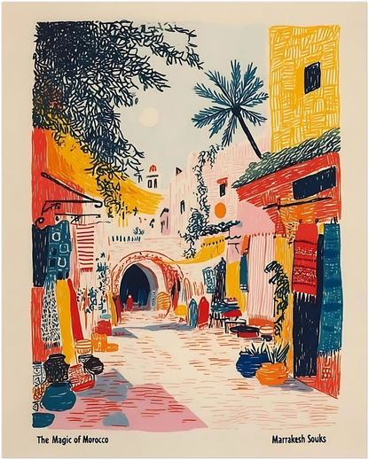 Marrakesh Souks Cultural Art Print - CITTRA Collective