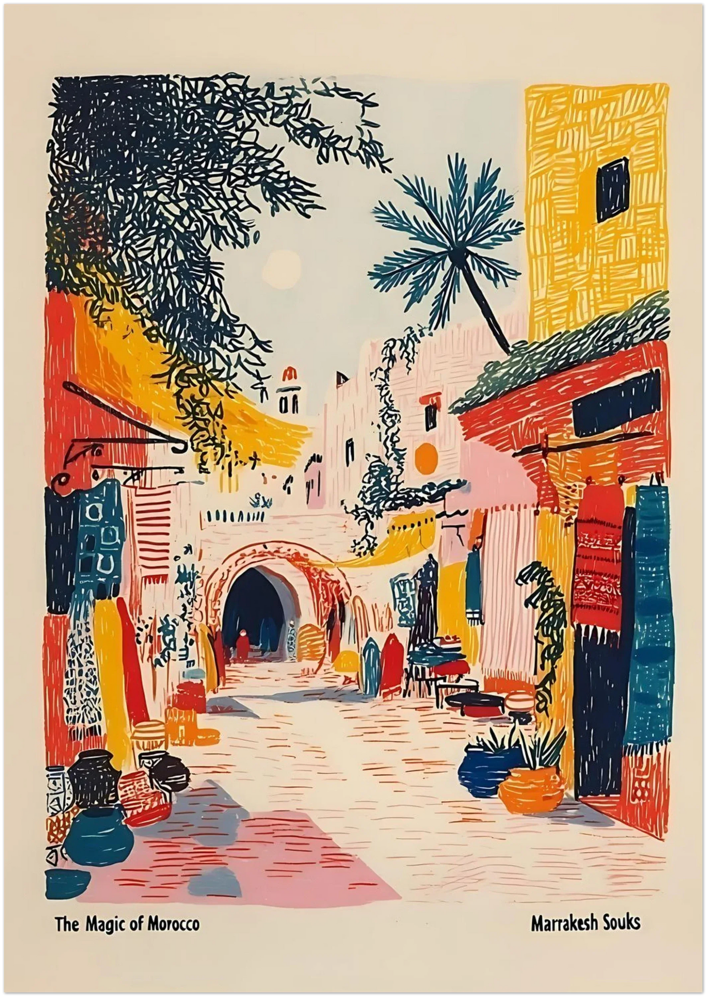 Marrakesh Souks Cultural Art Print - CITTRA Collective
