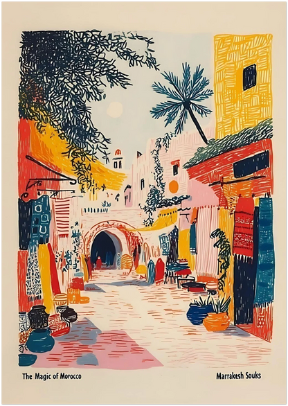 Marrakesh Souks Cultural Art Print - CITTRA Collective