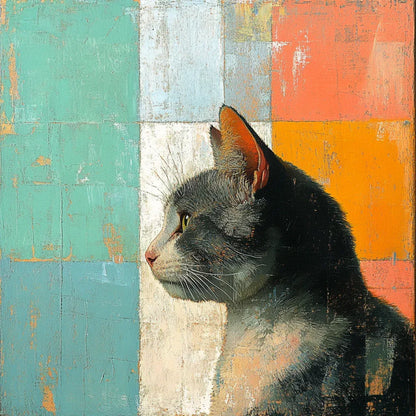 Colourblock Animal Portraits on Wood Prompt - CITTRA Collective