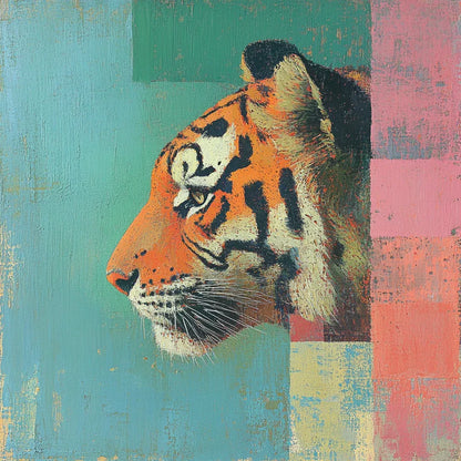 Colourblock Animal Portraits on Wood Prompt - CITTRA Collective