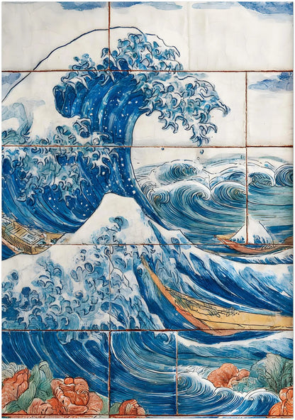 Kanagawa Great Wave x Portuguese Tile Print - CITTRA Collective