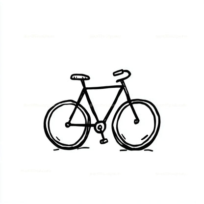 Cute Black and White Icon Midjourney AI Image Generator - Bicycle