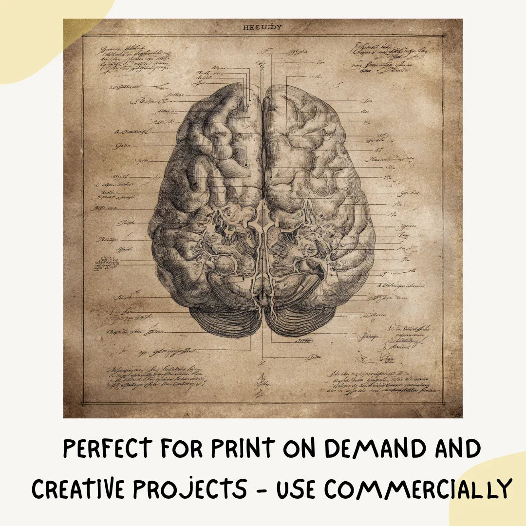 Historic-medical-illustration-of-a-human-body-part-Midjourney-generated-art-in-copperplate-engraving-style-on-aged-paper-with-Latin-labels-brain