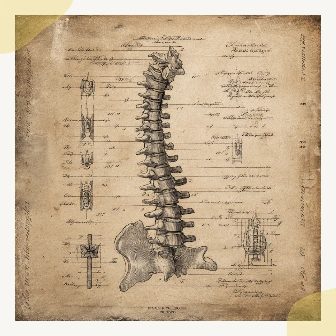 Historic-medical-illustration-of-a-human-body-part-Midjourney-generated-art-in-copperplate-engraving-style-on-aged-paper-with-Latin-labels-spine