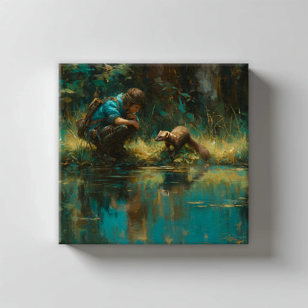 Forest Companions by the Water AI Art Prompts – Midjourney Pack with Images - CITTRA Collective