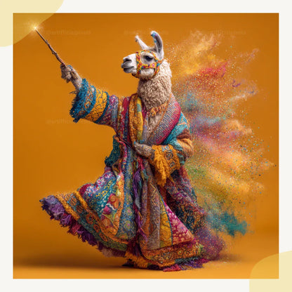 Magical Rainbow Confetti Animals AI Art Prompt for Midjourney AI Image Generator - CITTRA Collective