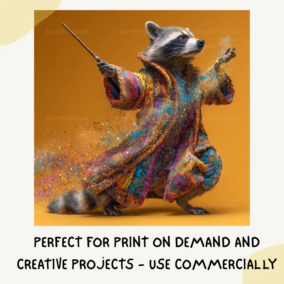 Magical Rainbow Confetti Animals AI Art Prompt for Midjourney AI Image Generator - CITTRA Collective