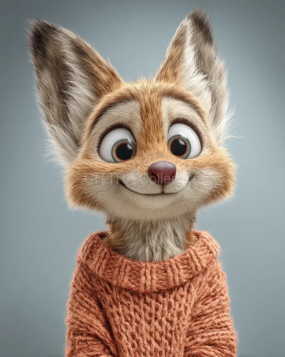 Pixar Style Animals Wearing Orange Jumpers Midjourney Prompt - CITTRA Collective