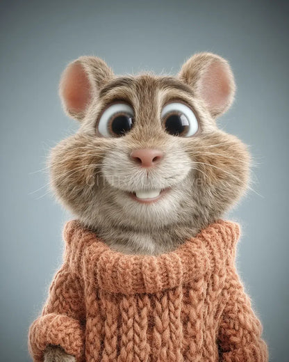 Pixar Style Animals Wearing Orange Jumpers Midjourney Prompt - CITTRA Collective