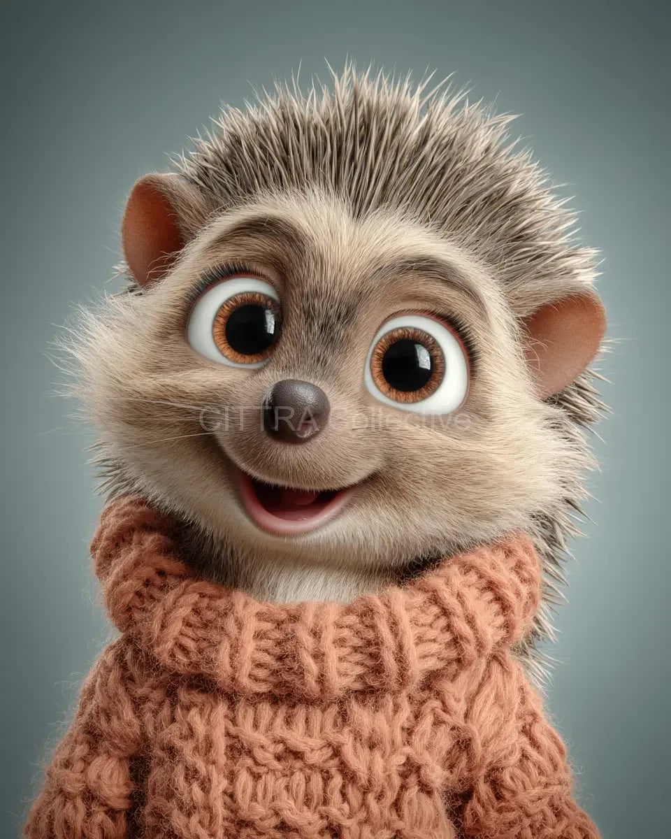 Pixar Style Animals Wearing Orange Jumpers Midjourney Prompt - CITTRA Collective