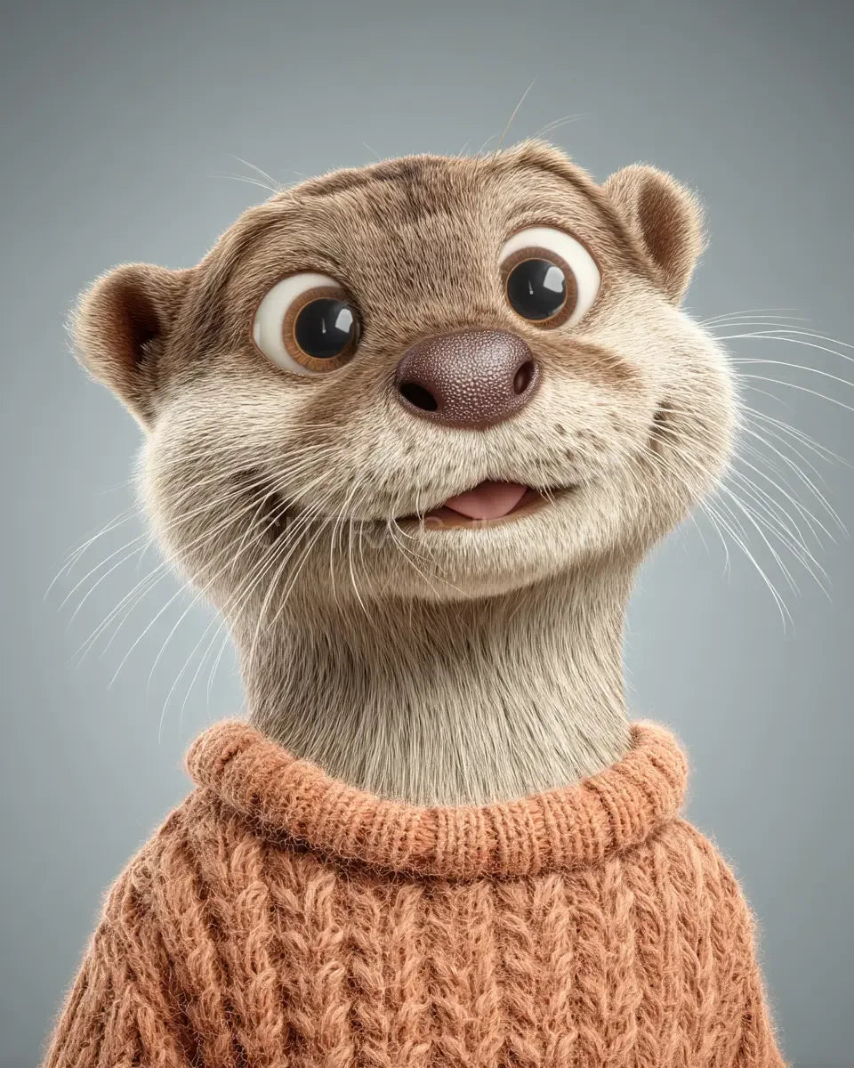 Pixar Style Animals Wearing Orange Jumpers Midjourney Prompt - CITTRA Collective