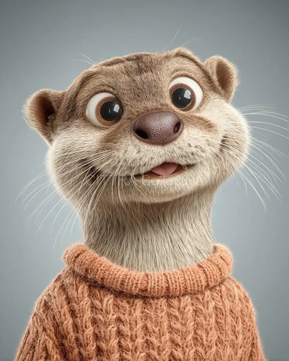 Pixar Style Animals Wearing Orange Jumpers Midjourney Prompt - CITTRA Collective