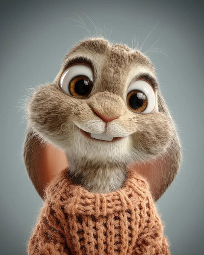 Pixar Style Animals Wearing Orange Jumpers Midjourney Prompt - CITTRA Collective