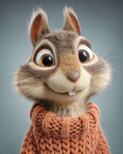 Pixar Style Animals Wearing Orange Jumpers Midjourney Prompt - CITTRA Collective