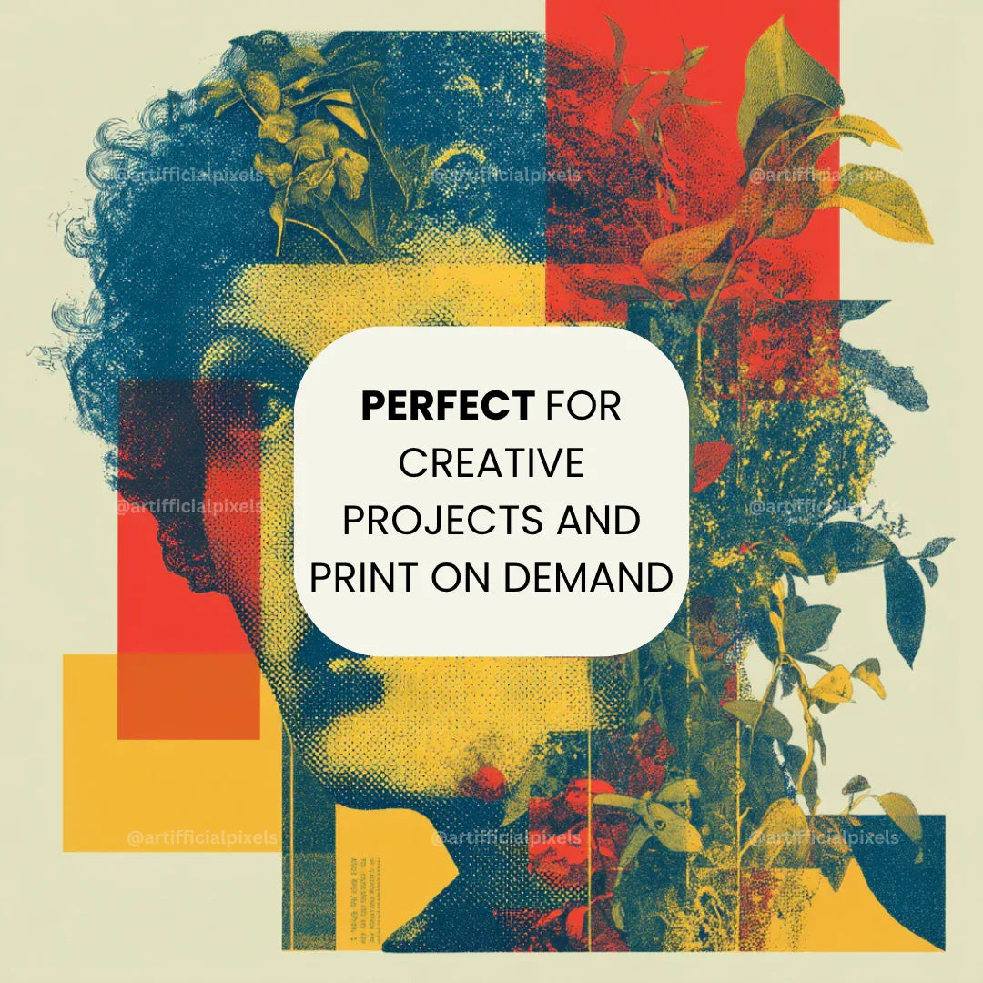 Vintage Abstract Pop Art Portrait Prompt for Midjourney AI Image Generator - CITTRA Collective