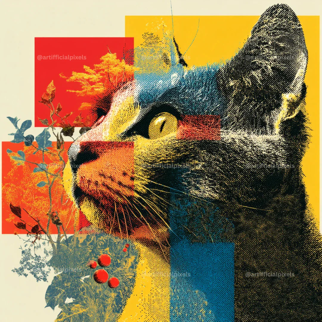 Vintage Abstract Pop Art Portrait Prompt for Midjourney AI Image Generator - CITTRA Collective