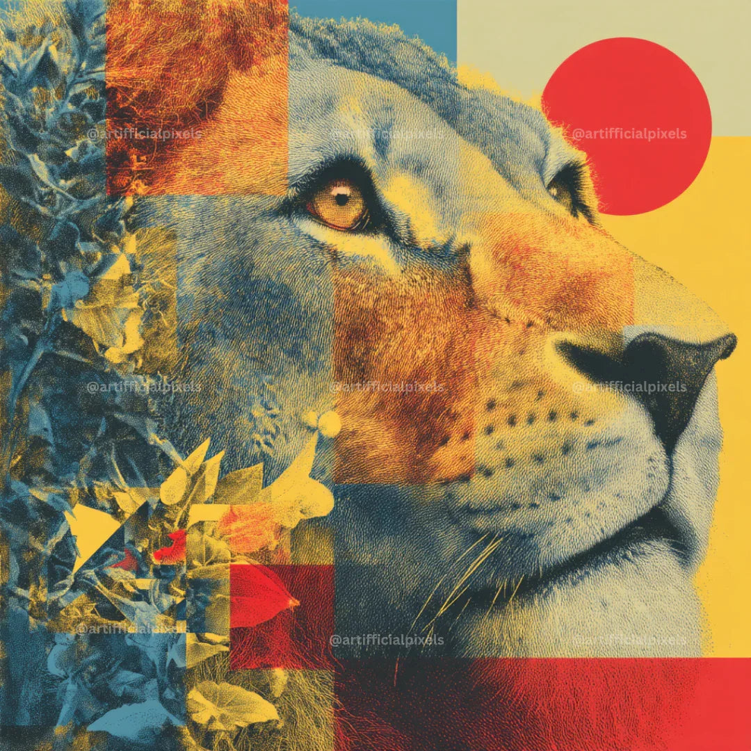 Vintage Abstract Pop Art Portrait Prompt for Midjourney AI Image Generator - CITTRA Collective