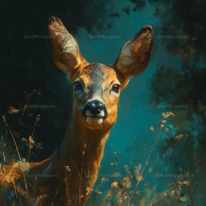 Painterly Wildlife Portraits AI Art Generator – Midjourney Prompt Pack with Images - CITTRA Collective