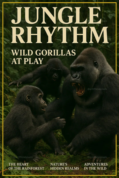 Cinematic Wildlife Magazine Poster AI Art Generator – Midjourney Prompt Pack with Images - CITTRA Collective