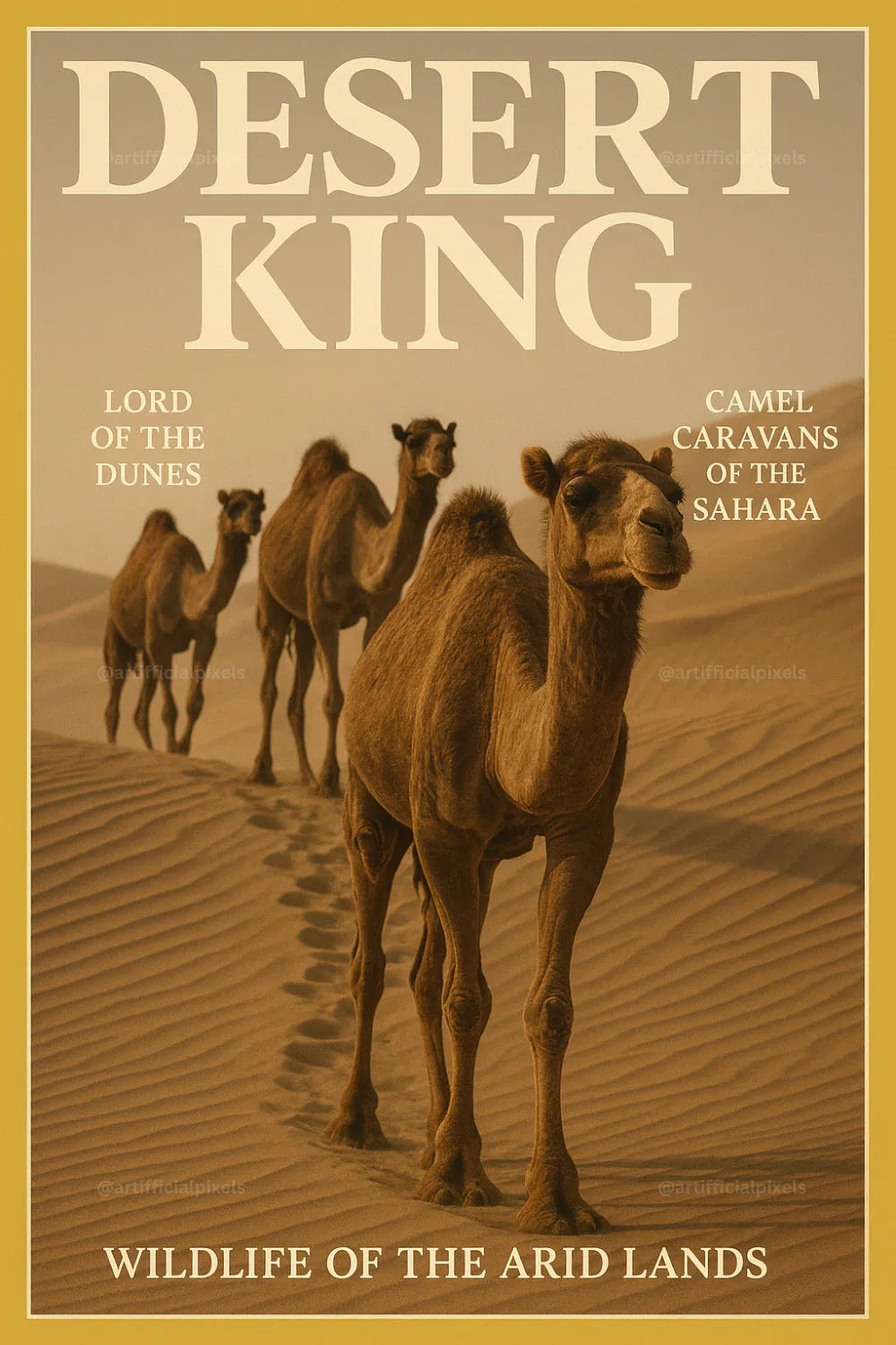 Cinematic Wildlife Magazine Poster AI Art Generator – Midjourney Prompt Pack with Images - CITTRA Collective