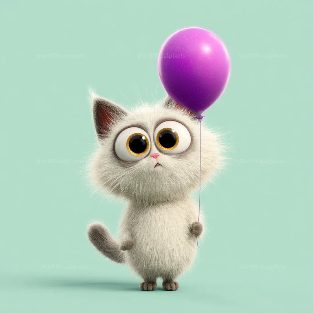 Adorable Animal Balloons AI Art Prompts – Midjourney Pack with Images - CITTRA Collective
