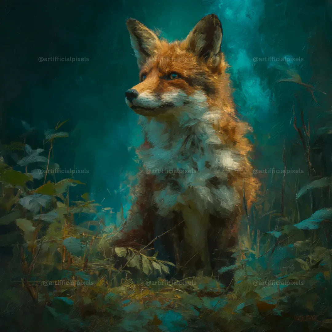 Painterly Wildlife Portraits AI Art Generator – Midjourney Prompt Pack with Images - CITTRA Collective