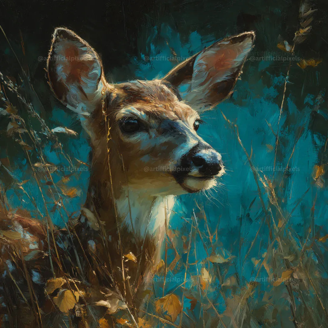 Painterly Wildlife Portraits AI Art Generator – Midjourney Prompt Pack with Images - CITTRA Collective