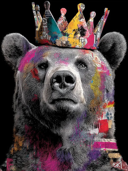 Graffiti Animal Portraits in Crowns Prompt - CITTRA Collective