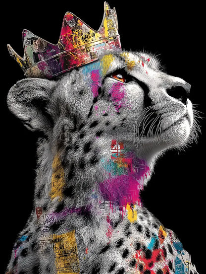 Graffiti Animal Portraits in Crowns Prompt - CITTRA Collective