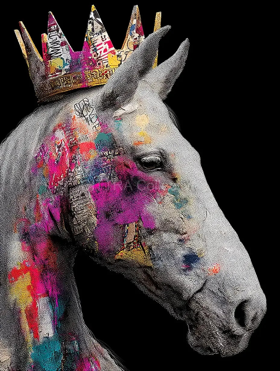 Graffiti Animal Portraits in Crowns Prompt - CITTRA Collective