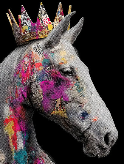 Graffiti Animal Portraits in Crowns Prompt - CITTRA Collective